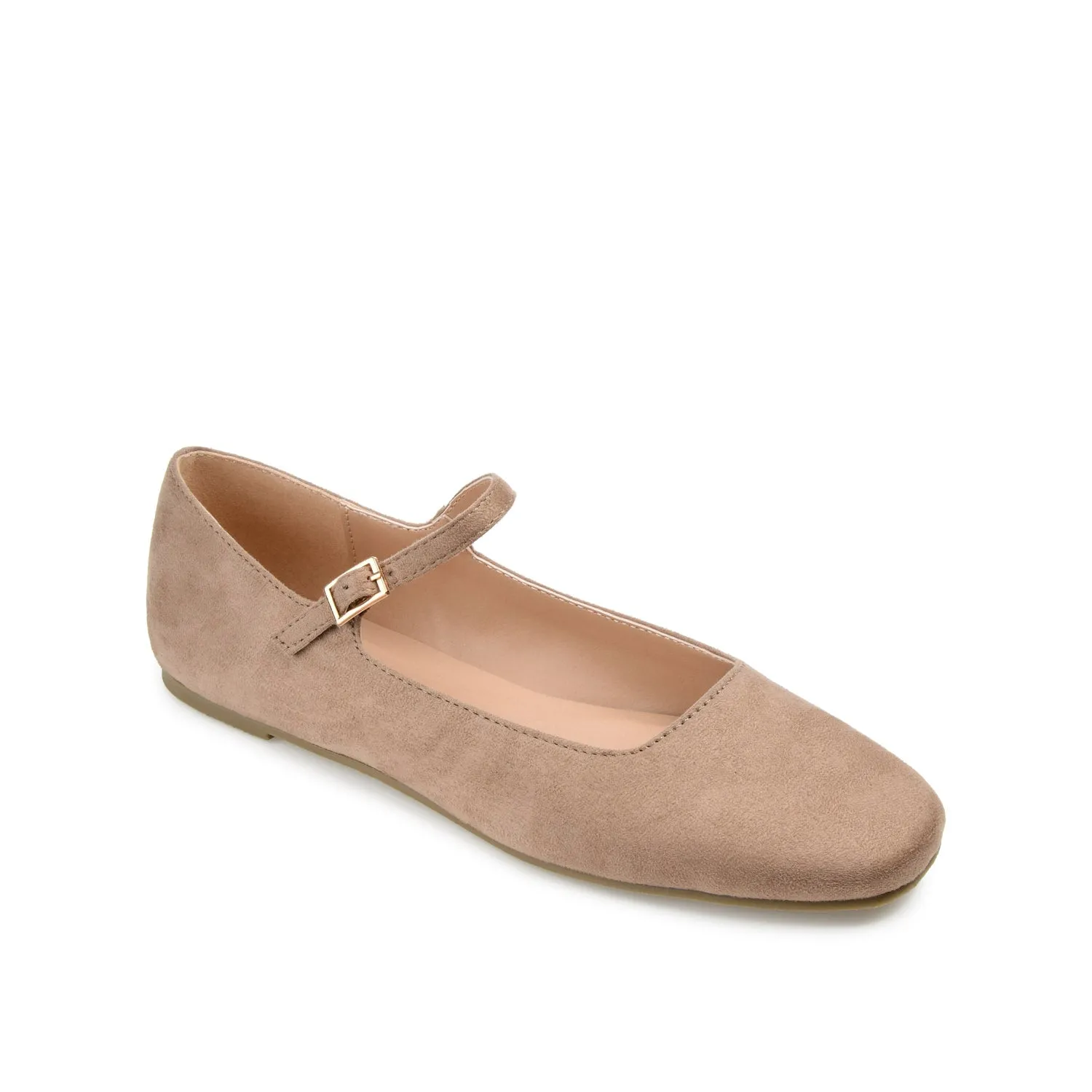 CARRIE FAUX SUEDE BALLET FLATS IN WIDE