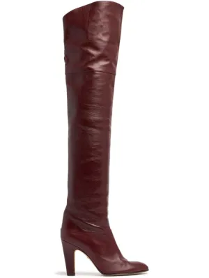 Chloé   85mm Eve leather over-the-knee boots 