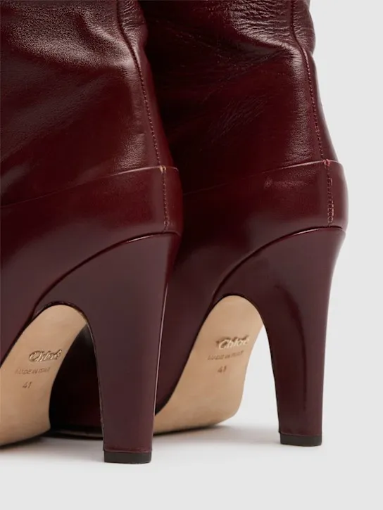 Chloé   85mm Eve leather over-the-knee boots 