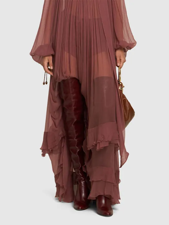 Chloé   85mm Eve leather over-the-knee boots 
