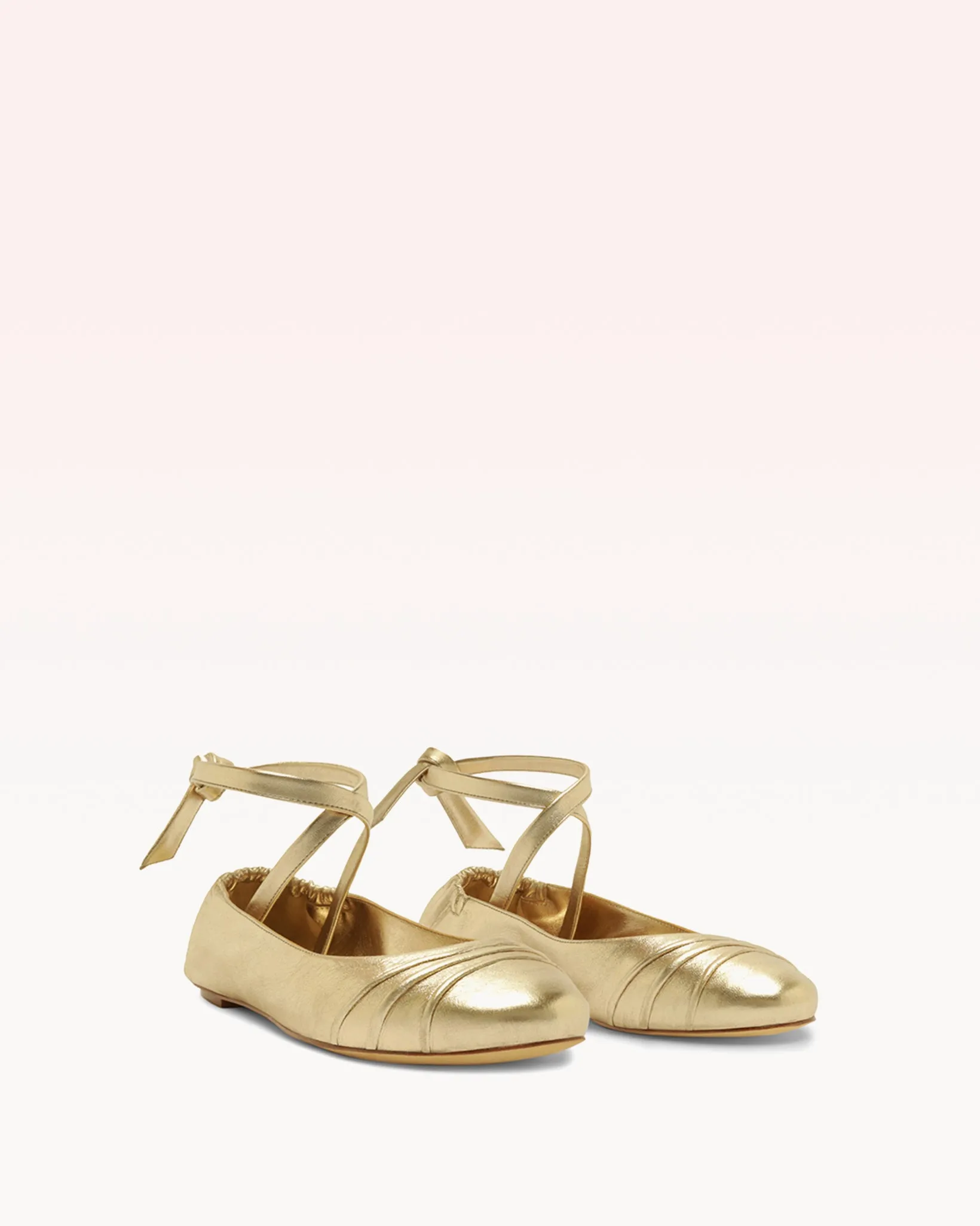 Clarita Ballet Flat Metallic Golden