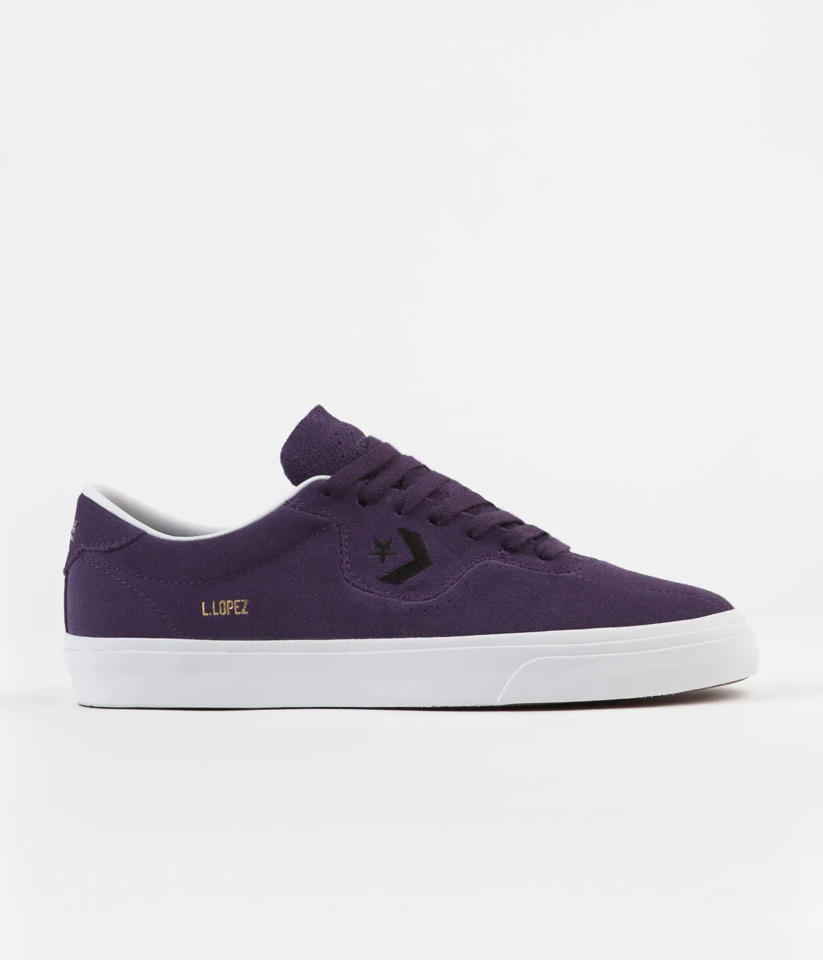 Converse Louie Lopez Pro Ox Suede Shoes - Grand Purple / Black / White