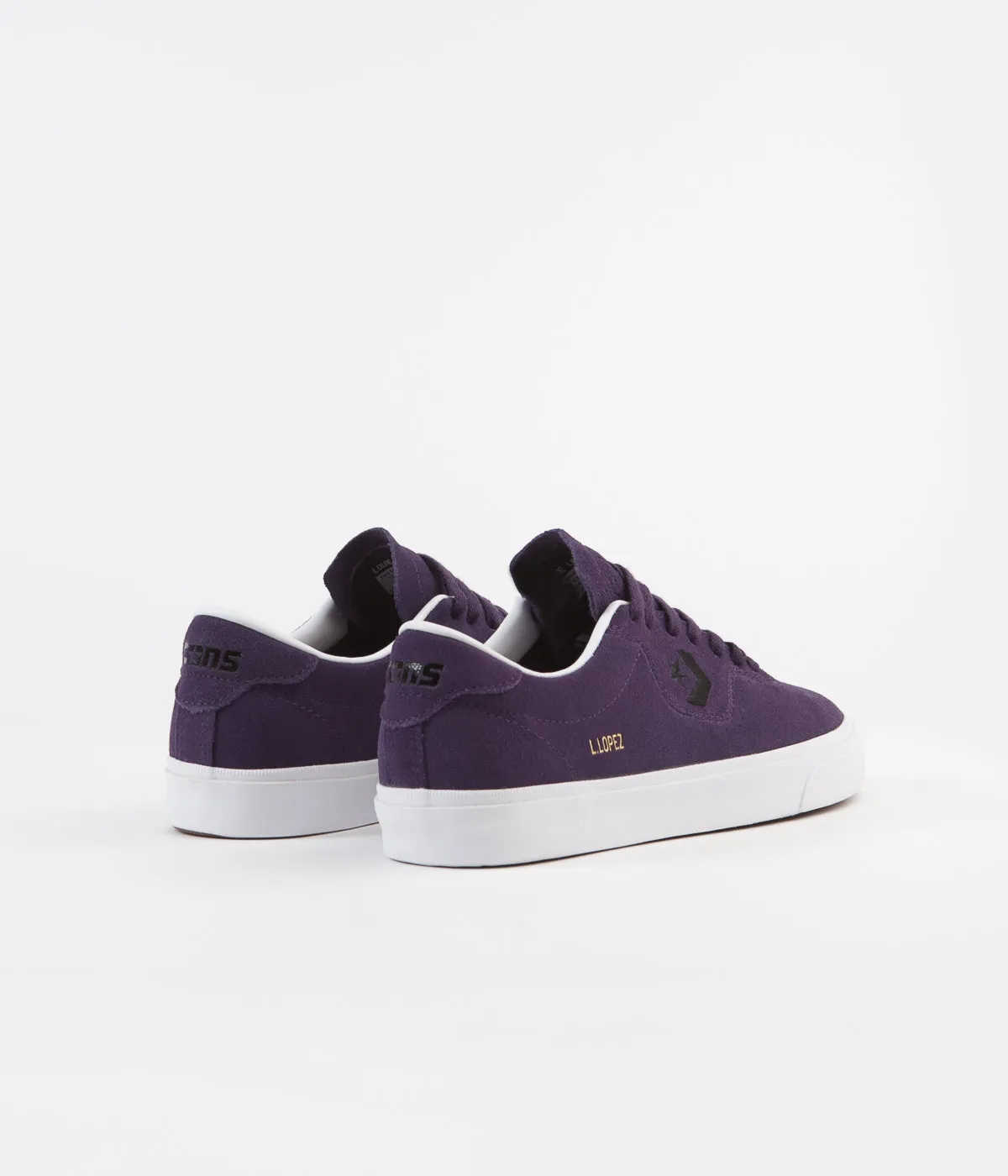 Converse Louie Lopez Pro Ox Suede Shoes - Grand Purple / Black / White