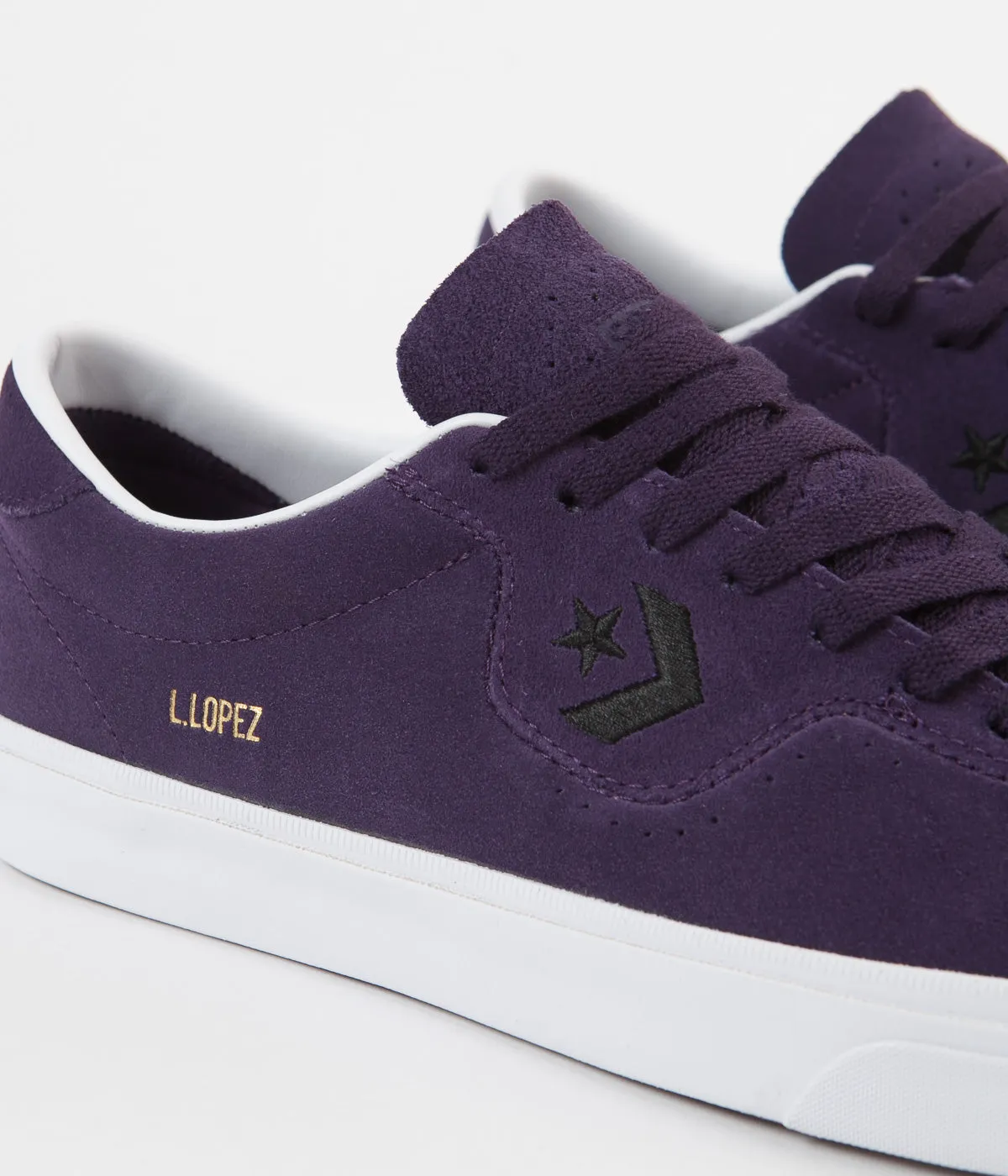 Converse Louie Lopez Pro Ox Suede Shoes - Grand Purple / Black / White