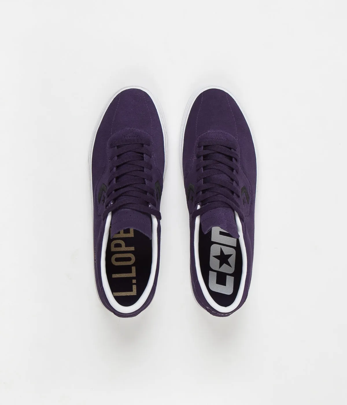 Converse Louie Lopez Pro Ox Suede Shoes - Grand Purple / Black / White
