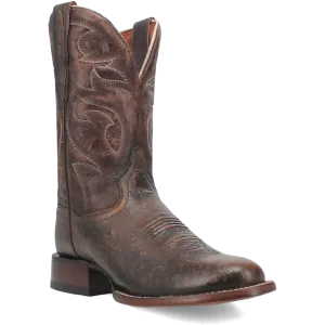 Dan Post Cognac/Brown Clyde Smooth Ostrich Round Toe Boots for Men
