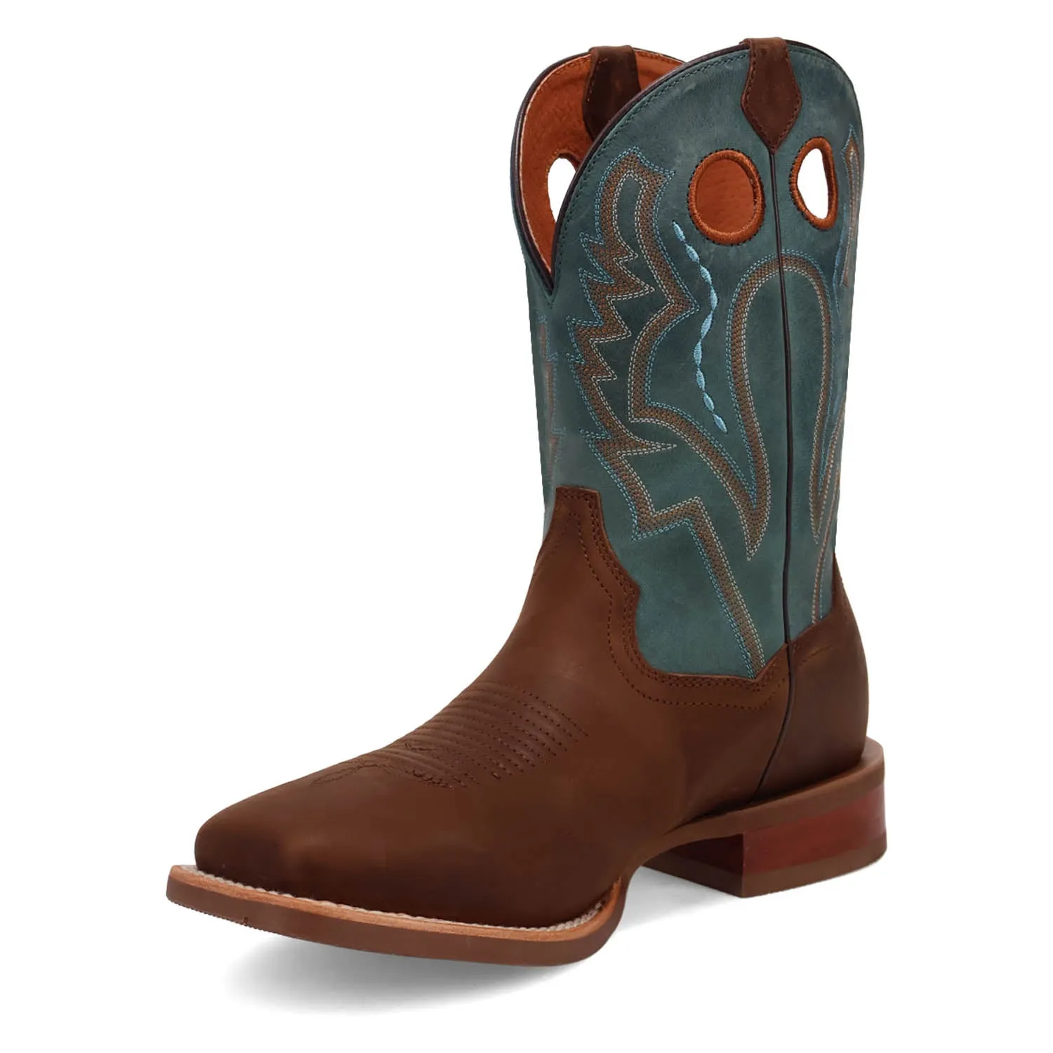 Dan Post Mens Leighton Brown/Blue Leather Cowboy Boots