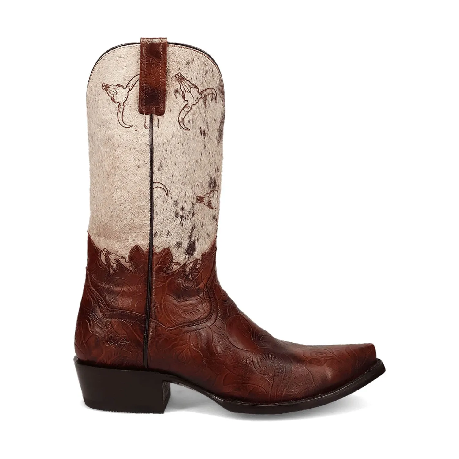 Dan Post Mens Rodeo Brown/Multi Hair-On Leather Cowboy Boots