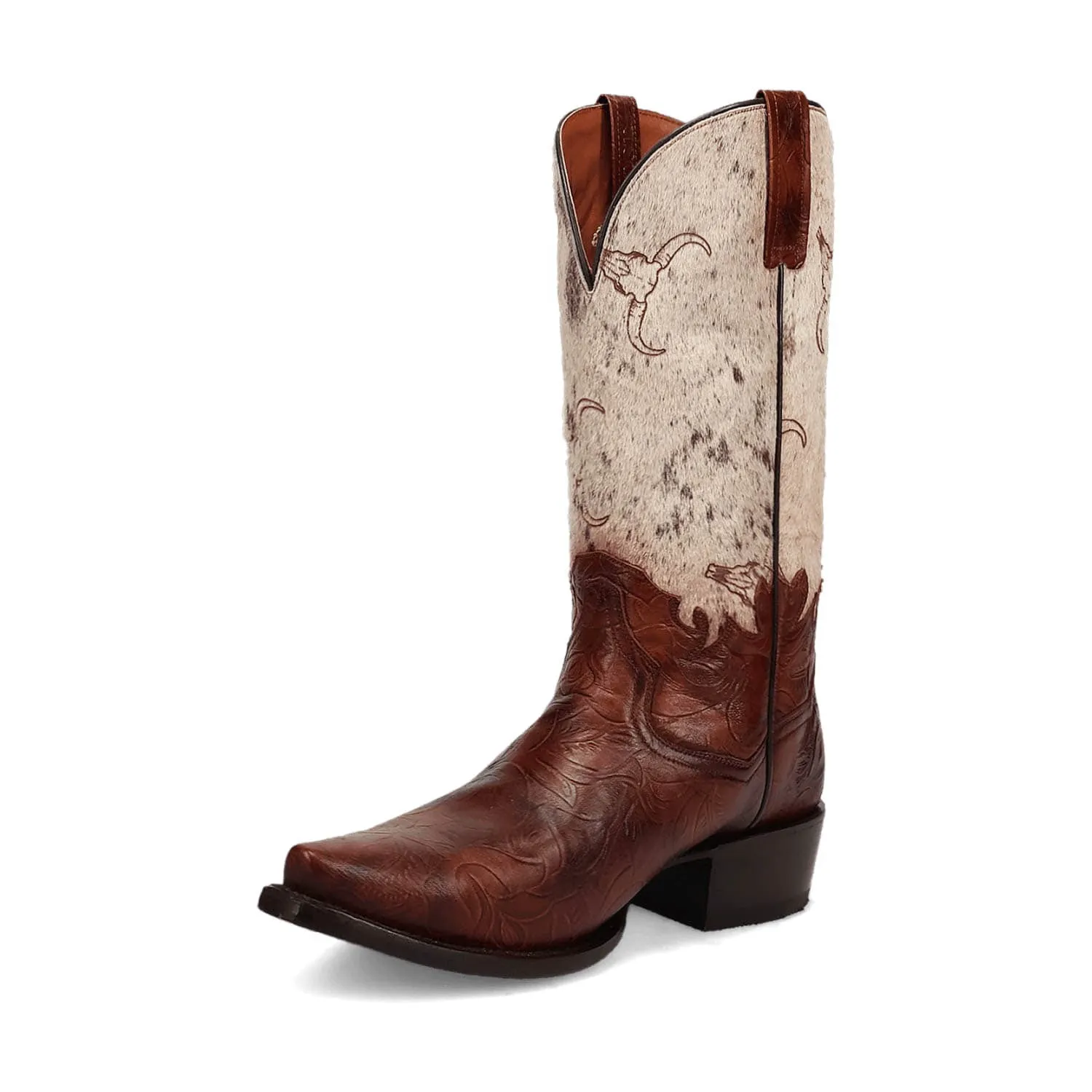 Dan Post Mens Rodeo Brown/Multi Hair-On Leather Cowboy Boots