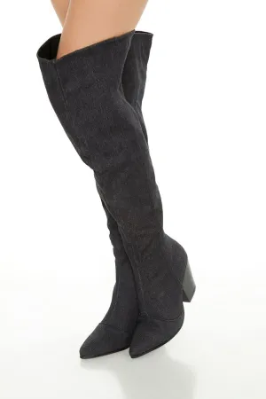 Denim Over-the-Knee Boots