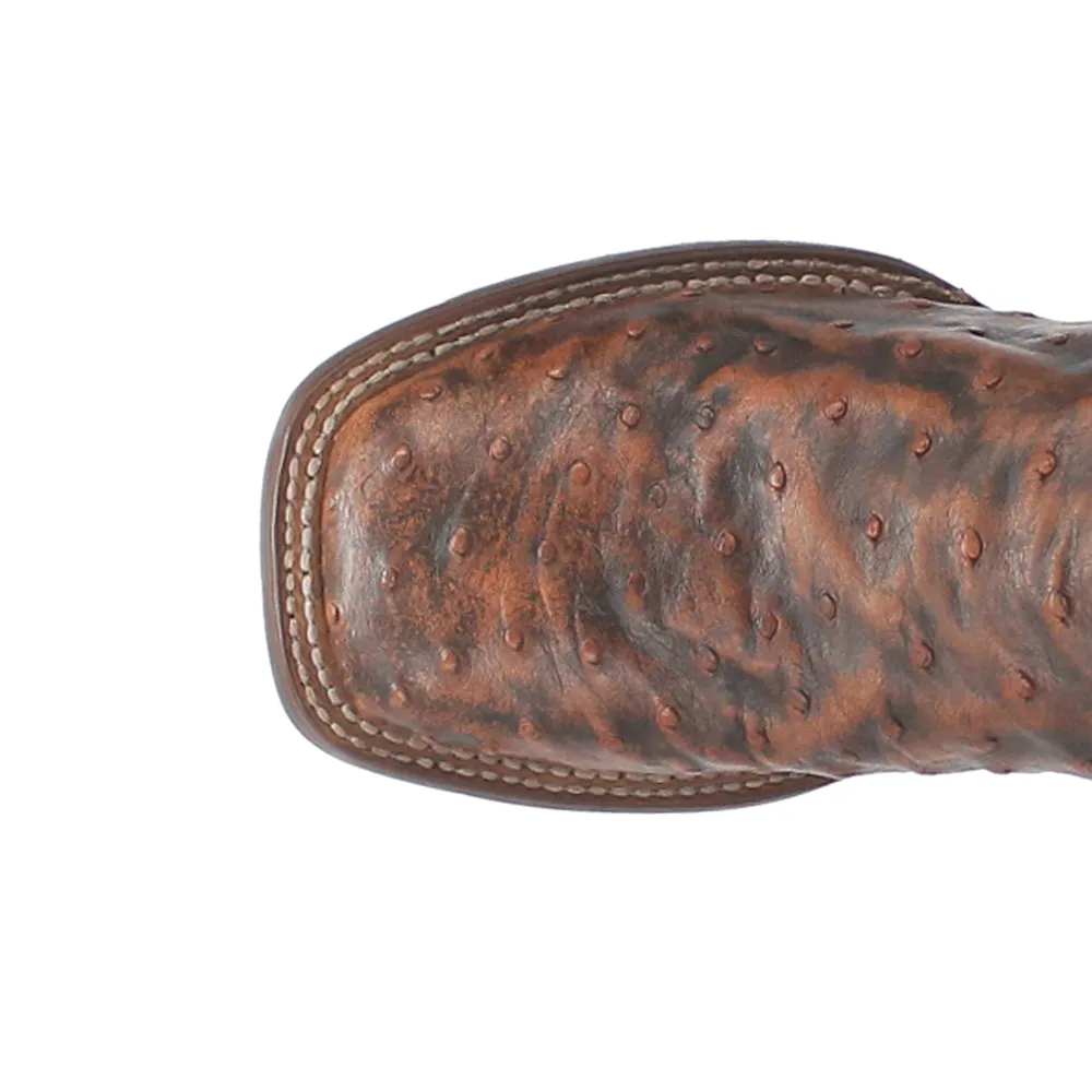 Dillinger Full Quill Ostrich Square Toe Cowboy Boot