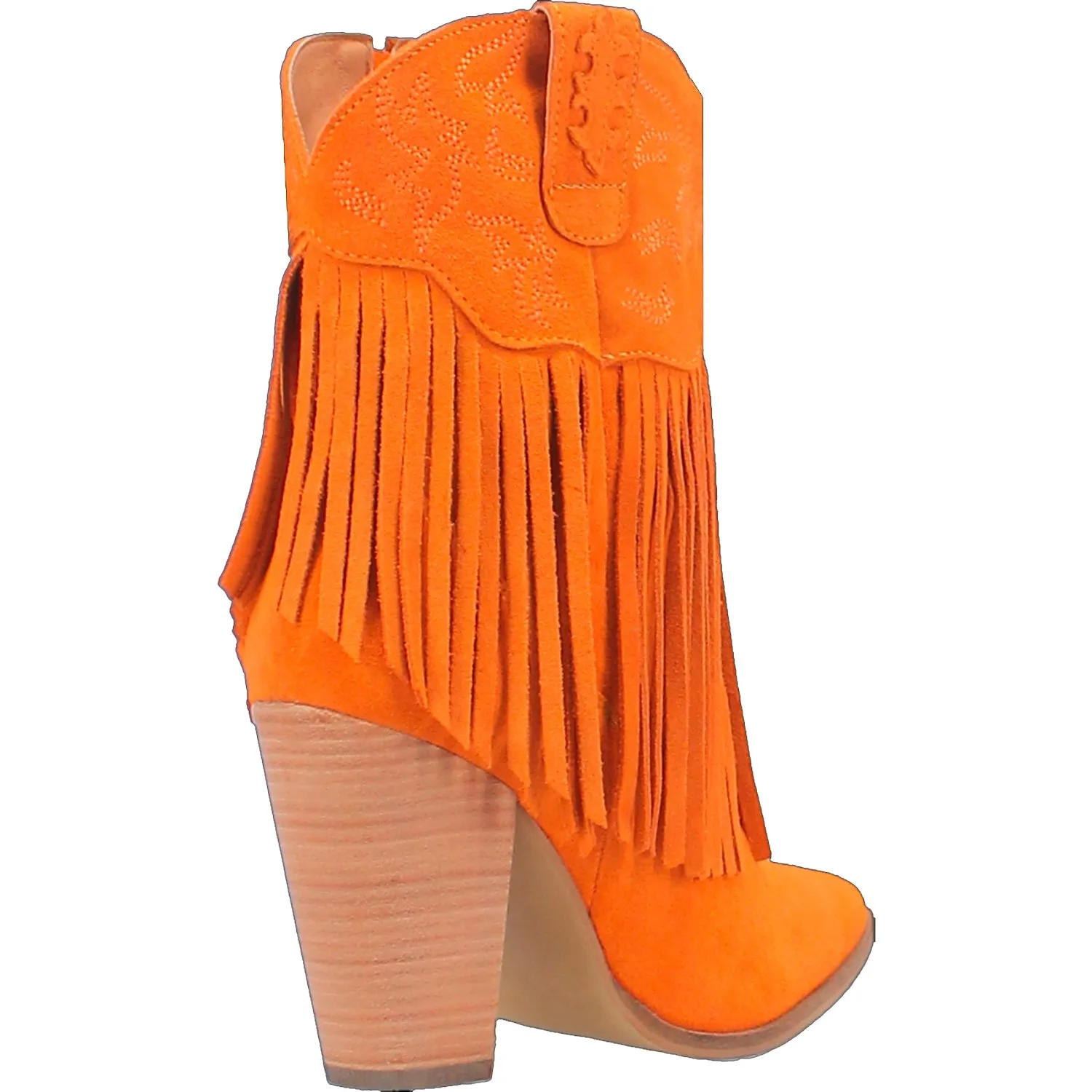 Dingo Womens Crazy Train Orange Suede Fashion Boots