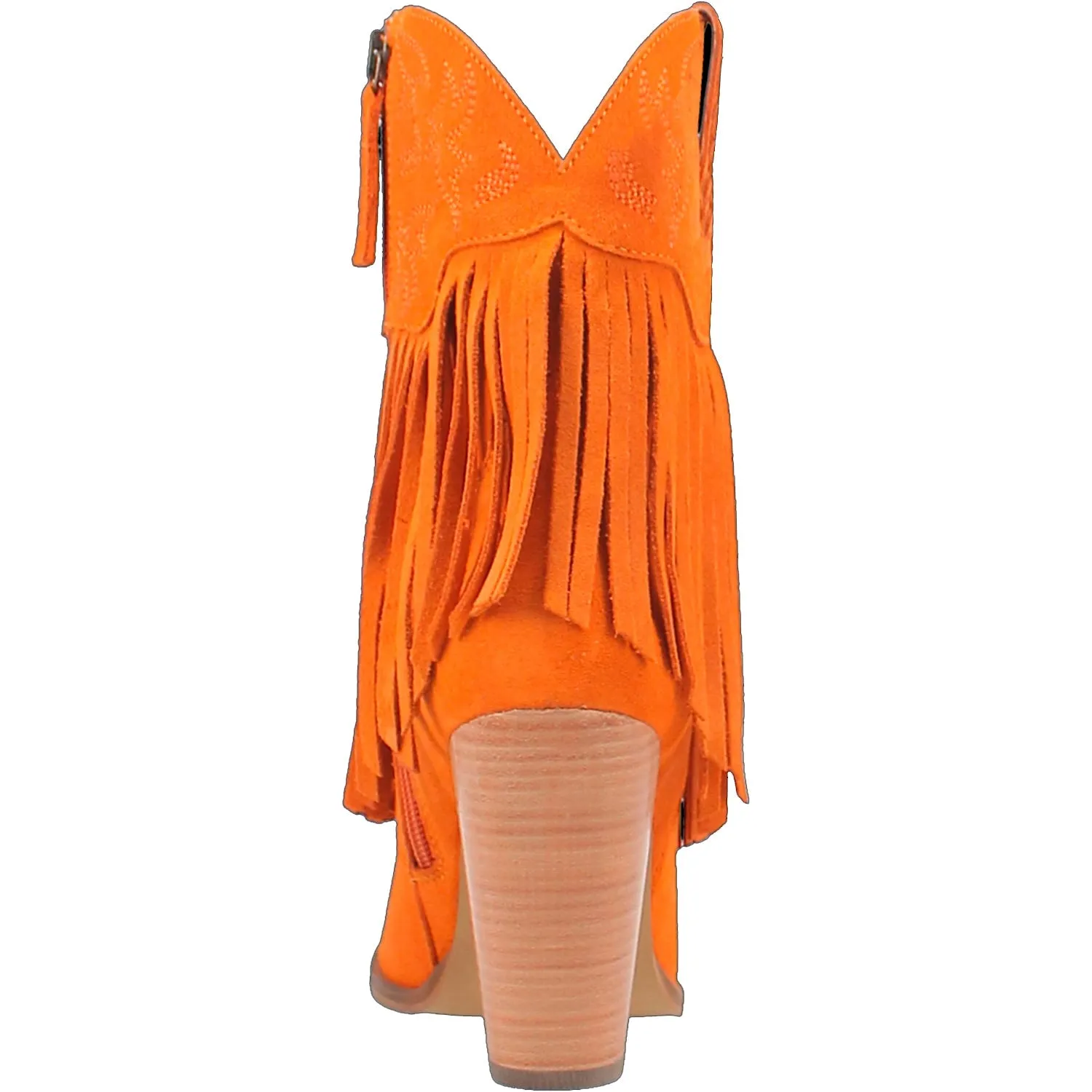 Dingo Womens Crazy Train Orange Suede Fashion Boots