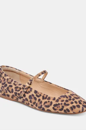 Dolce Vita Reyes Ballet Flats - Dark Leopard Suede
