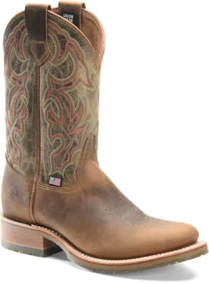 'Double H' Men's 11" Jaison Western U-Toe Roper - Brown