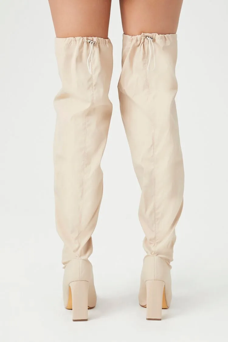 Drawstring Over-the-Knee Boots
