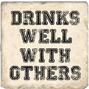 Drinks Well - White Coaster