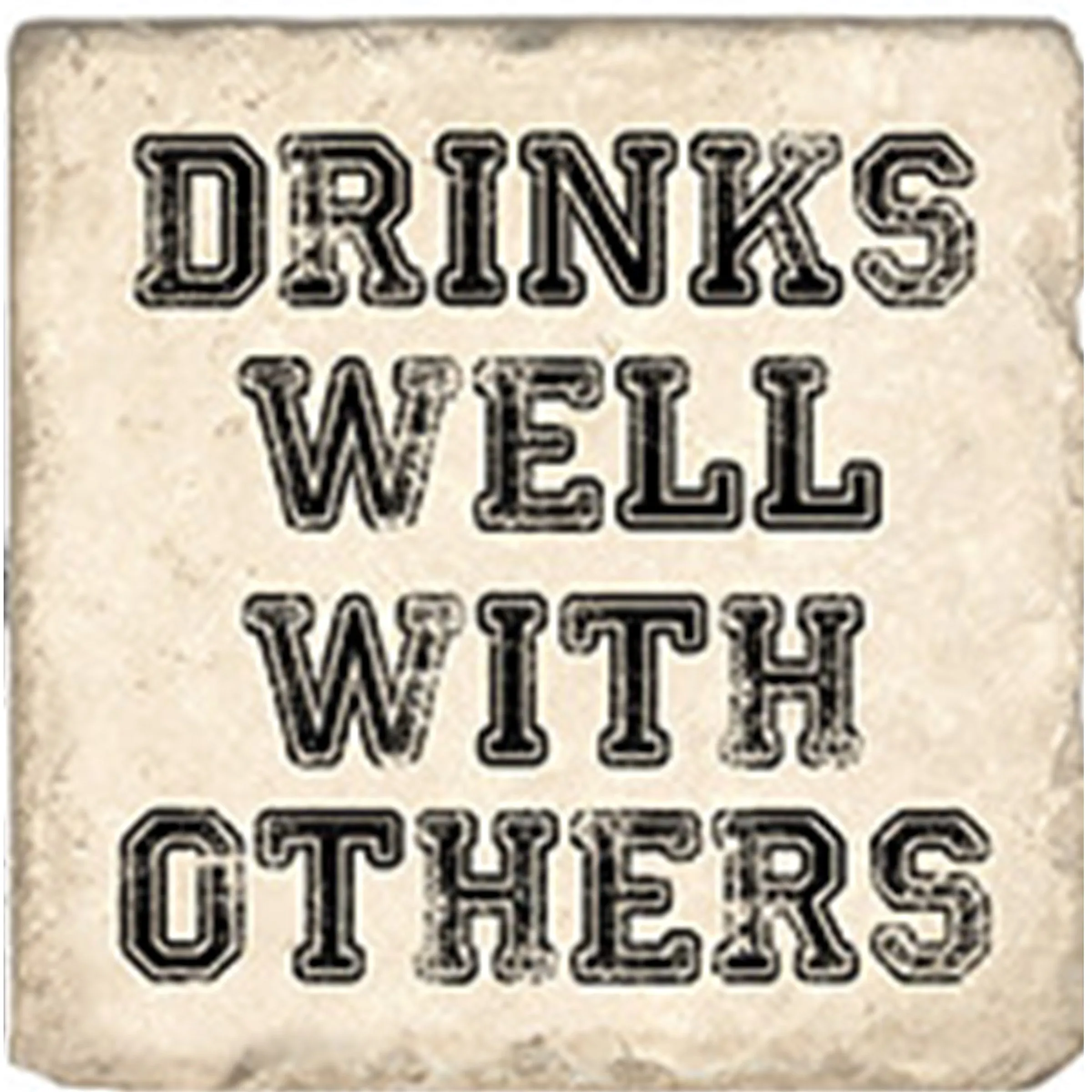 Drinks Well - White Coaster
