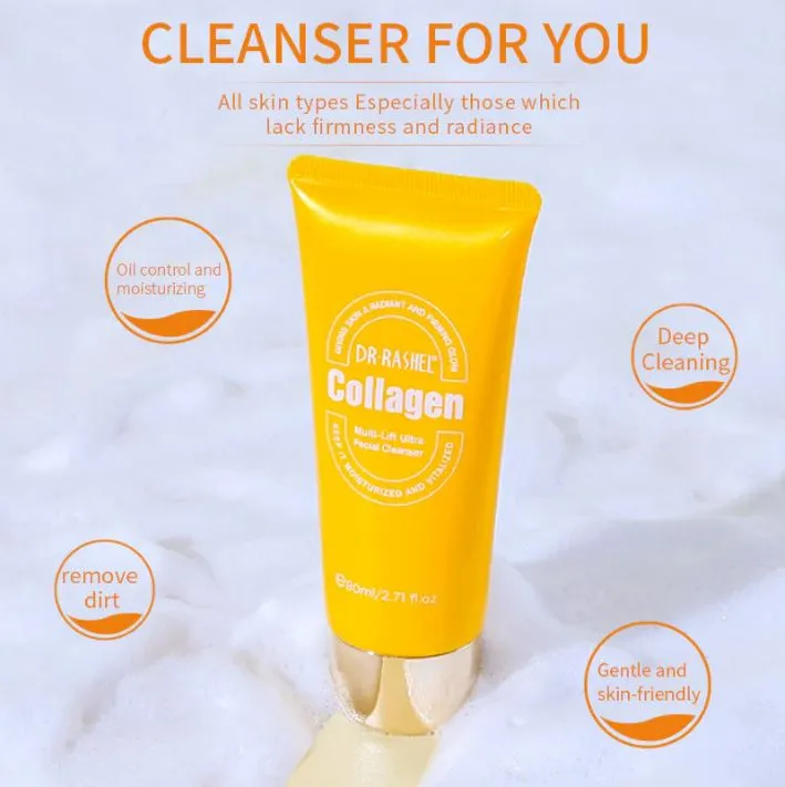 DR.RASHEL Collagen Multi-Lift Ultra Essence Facial Cleanser Face Wash 80ml DRL- 1676