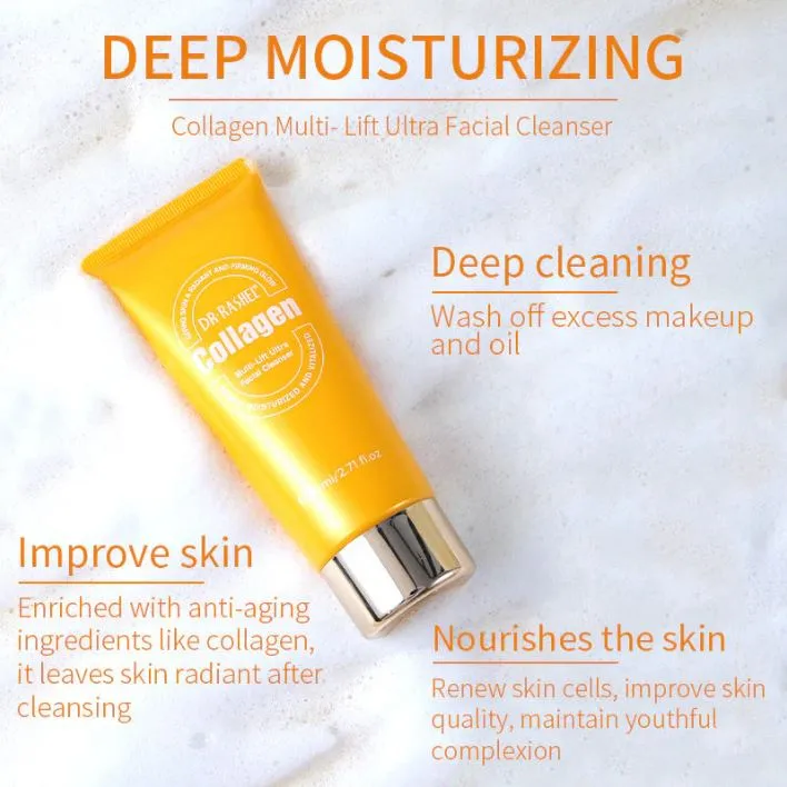 DR.RASHEL Collagen Multi-Lift Ultra Essence Facial Cleanser Face Wash 80ml DRL- 1676