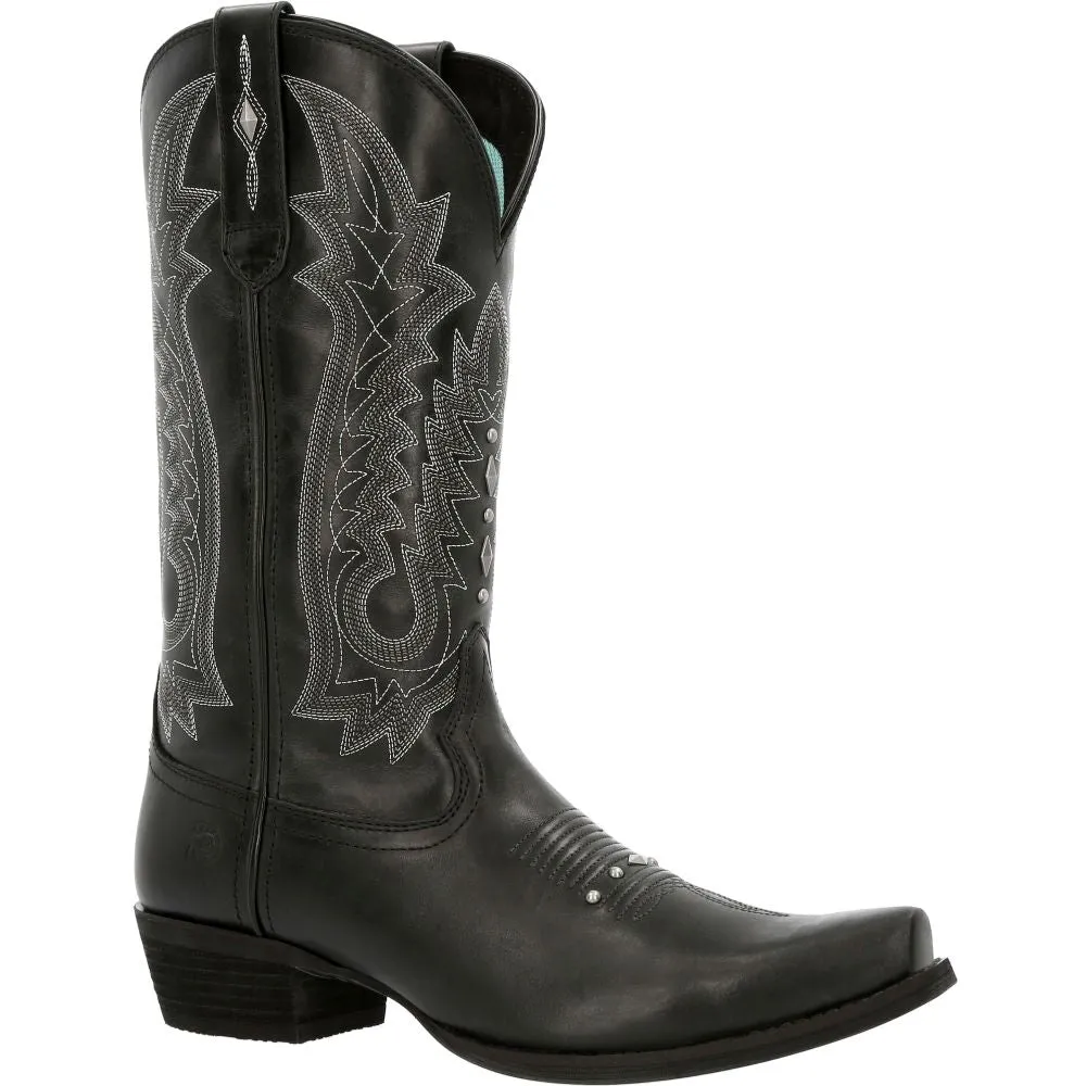 'Durango' Women's 12" Crush™ Western Snip Toe - Midnight