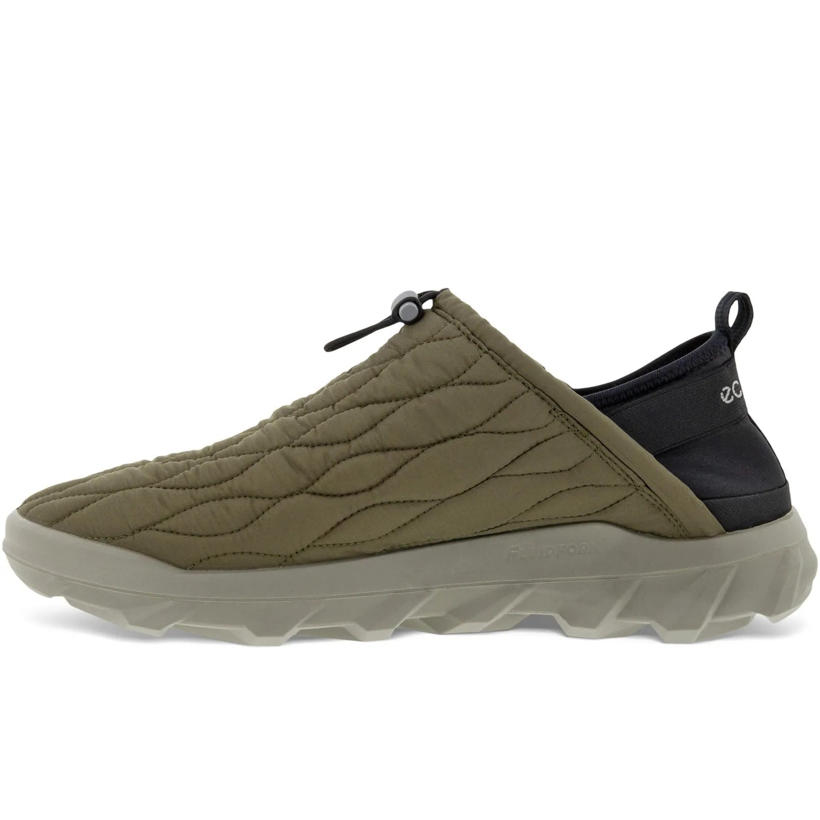 ECCO Womens MX Quilted Fleece Lined Slip On Plimsolls - Tarmac