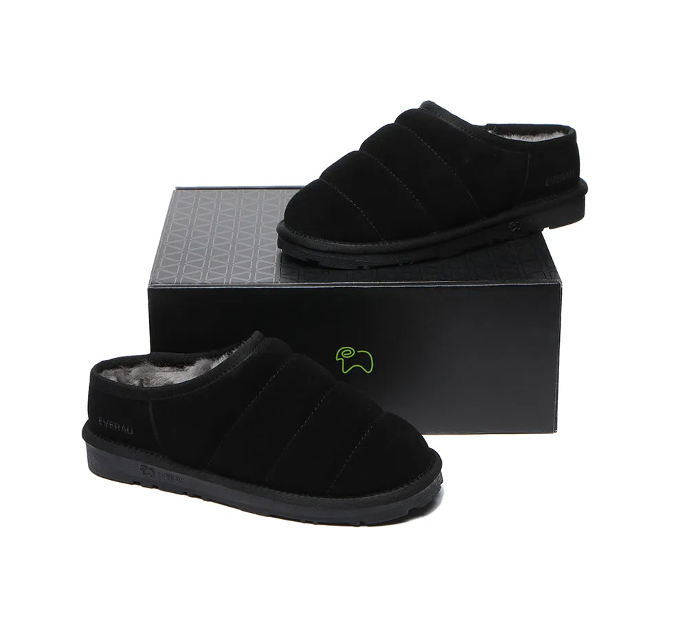 EVERAU® UGG Slippers Sheepskin Wool Ankle Ultra Puffer