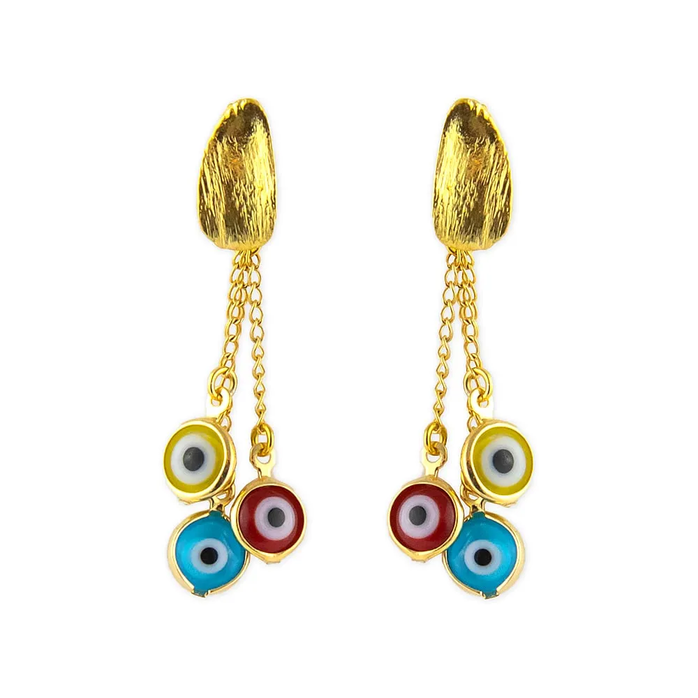 Evil Eye Gold Plated Earrings