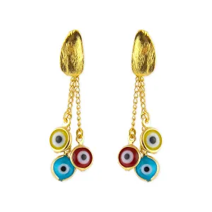 Evil Eye Gold Plated Earrings