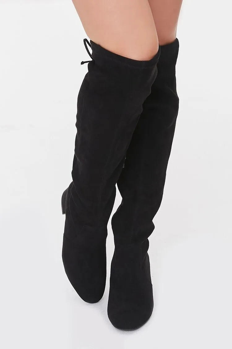 Faux Suede Knee-High Boots