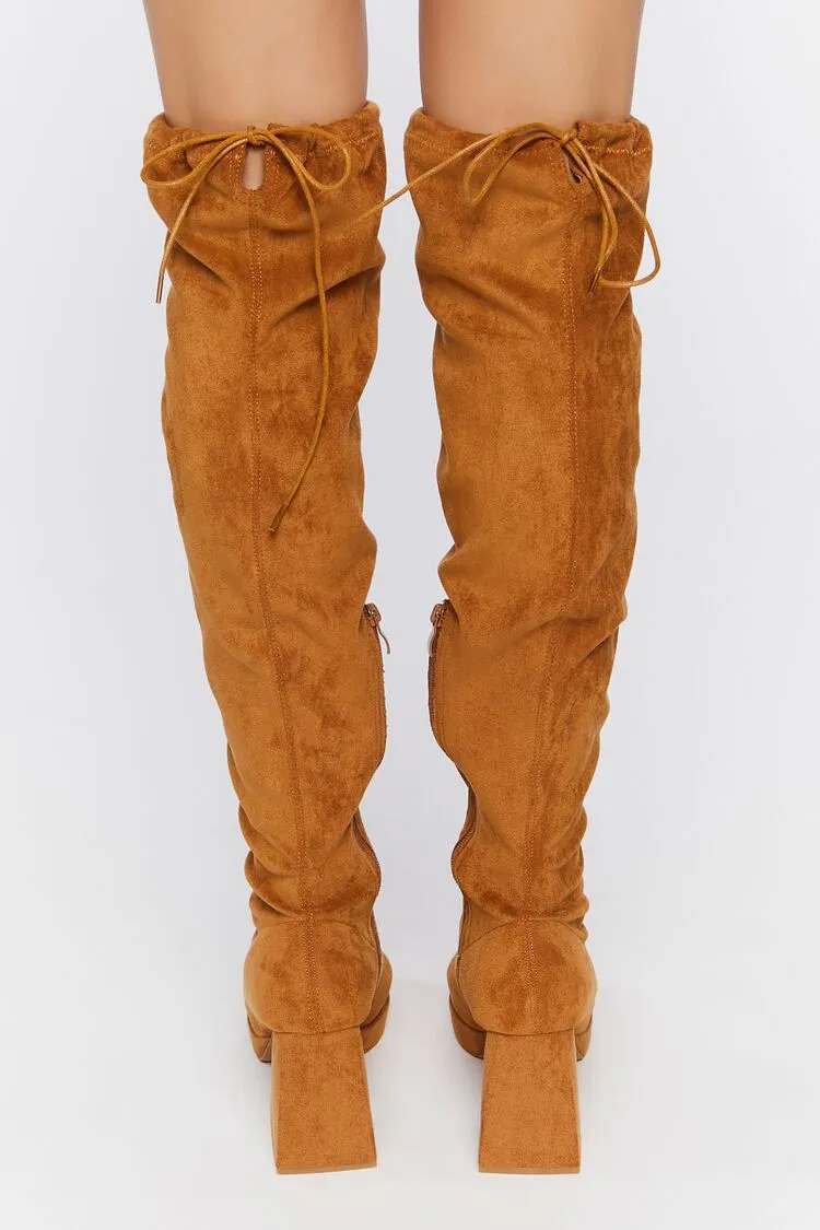 Faux Suede Over-the-Knee Boots