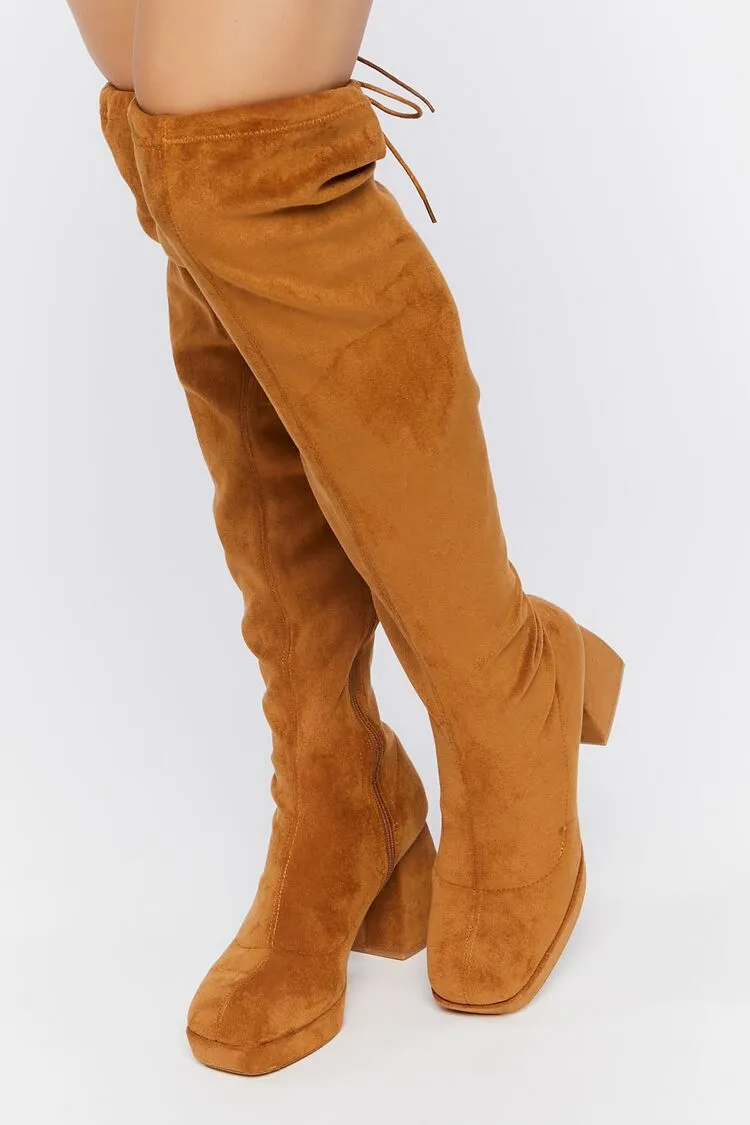 Faux Suede Over-the-Knee Boots