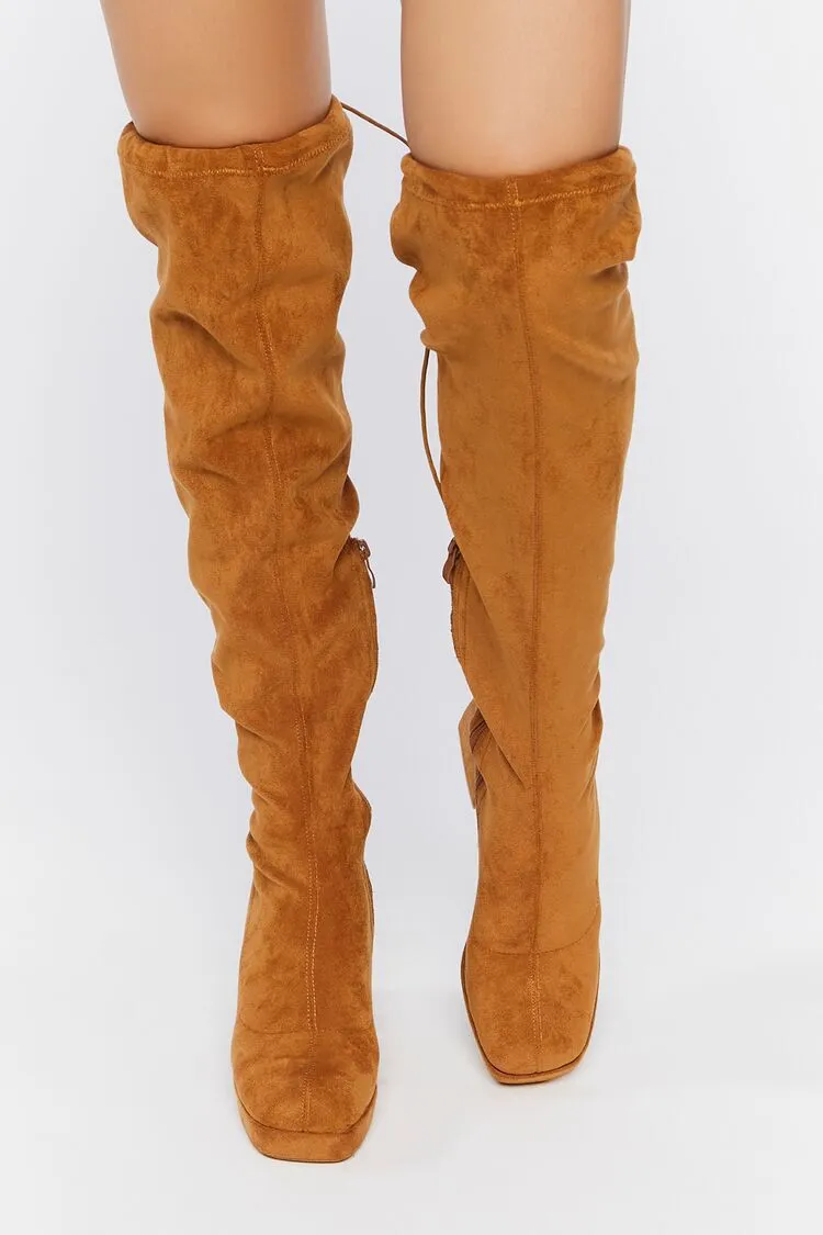 Faux Suede Over-the-Knee Boots