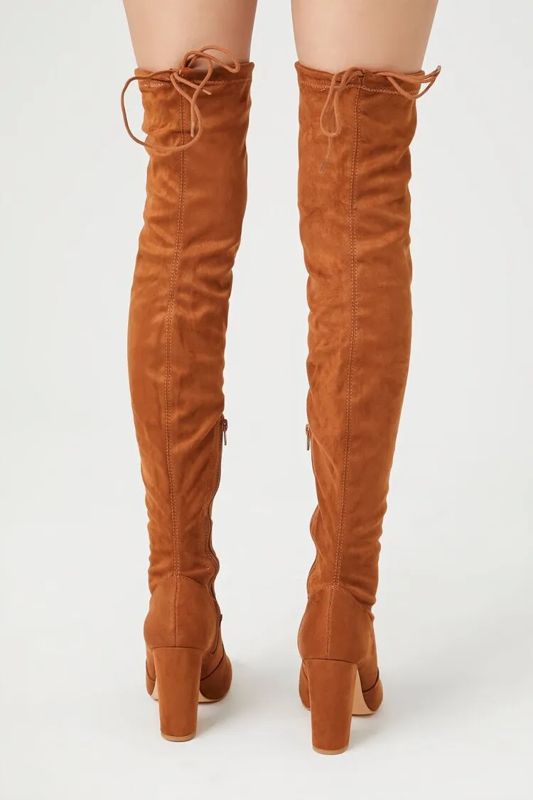 Faux Suede Over-the-Knee Boots