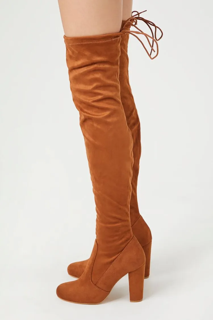 Faux Suede Over-the-Knee Boots