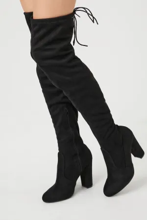 Faux Suede Over-the-Knee Boots