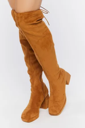 Faux Suede Over-the-Knee Boots