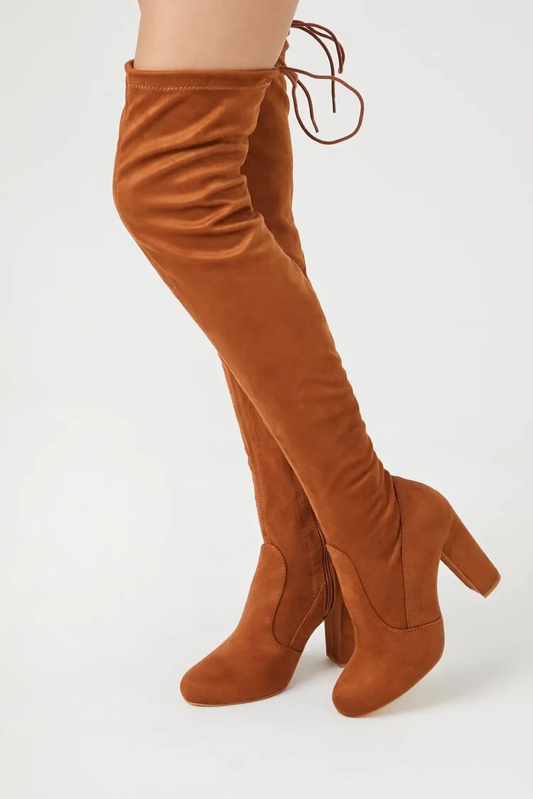 Faux Suede Over-the-Knee Boots