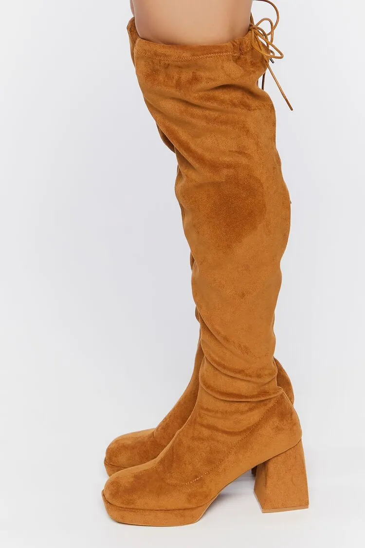 Faux Suede Over-the-Knee Boots