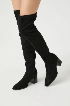 Faux Suede Over-the-Knee Boots