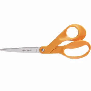 Fiskars Classic 8" Orange Handle Bent Scissors