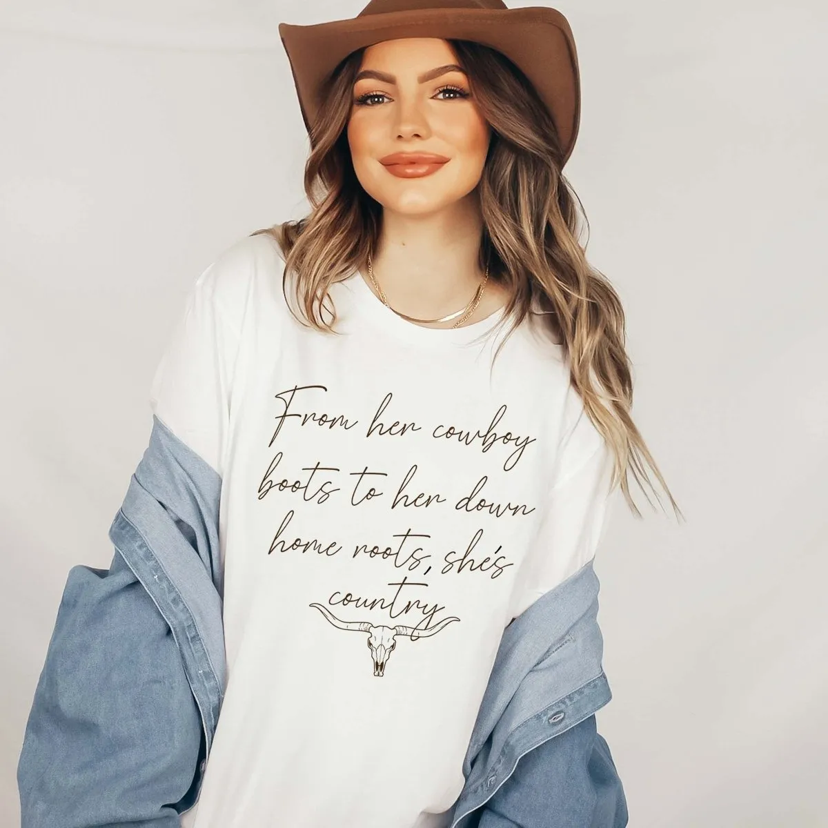 From Her Cowboy Boots Wholesale Tee - Fast Shipping