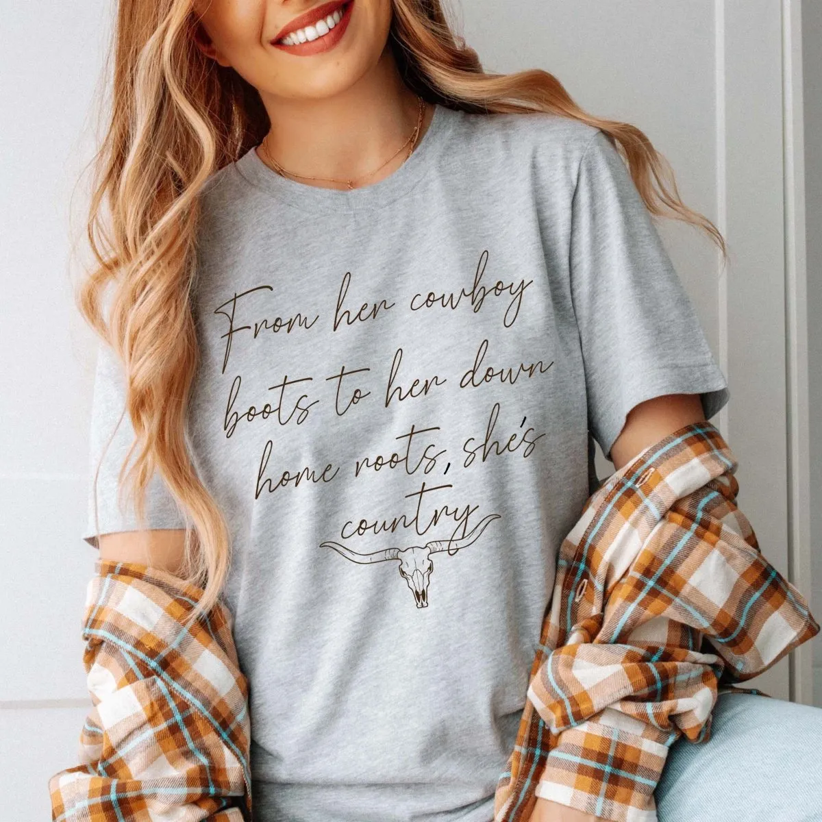 From Her Cowboy Boots Wholesale Tee - Fast Shipping