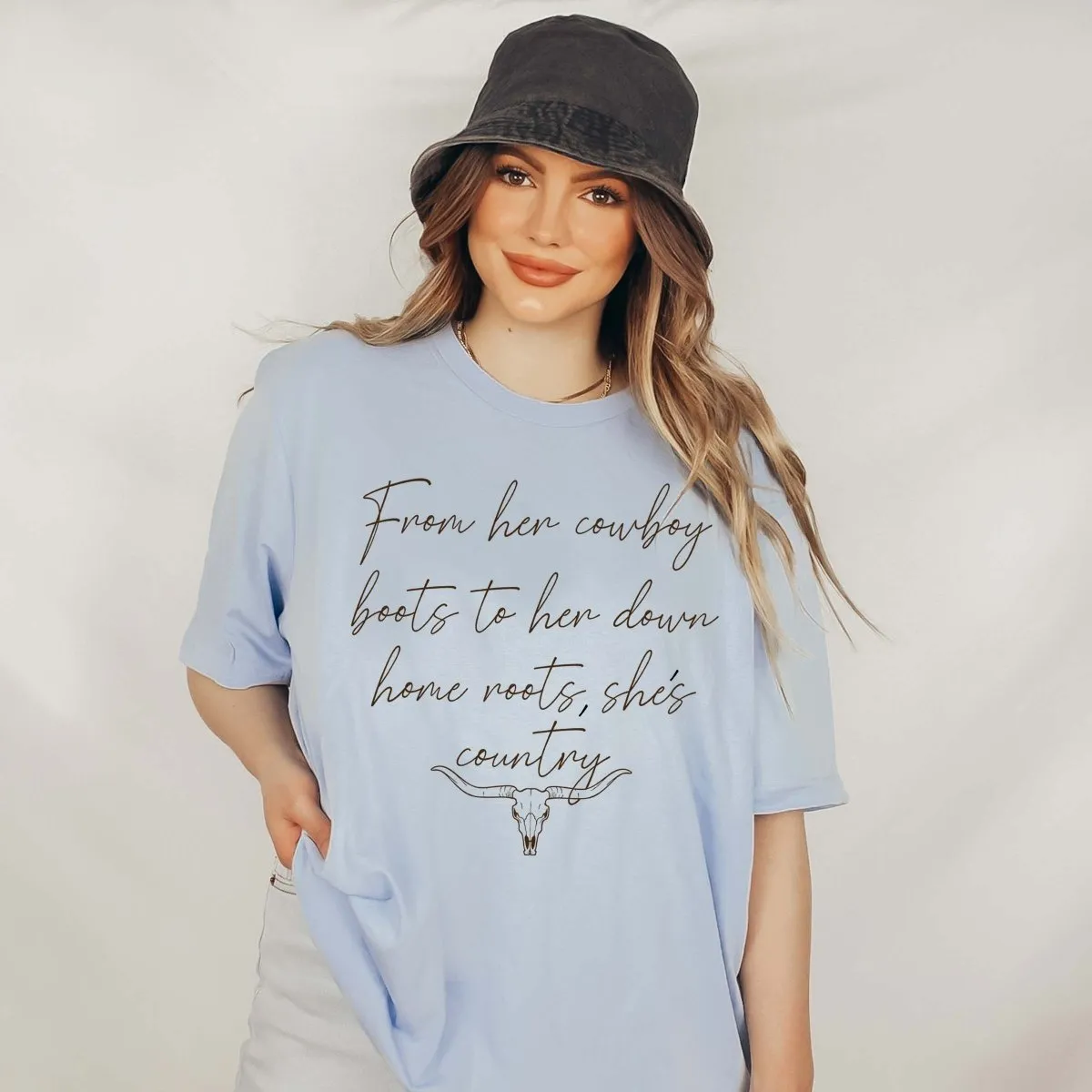 From Her Cowboy Boots Wholesale Tee - Fast Shipping