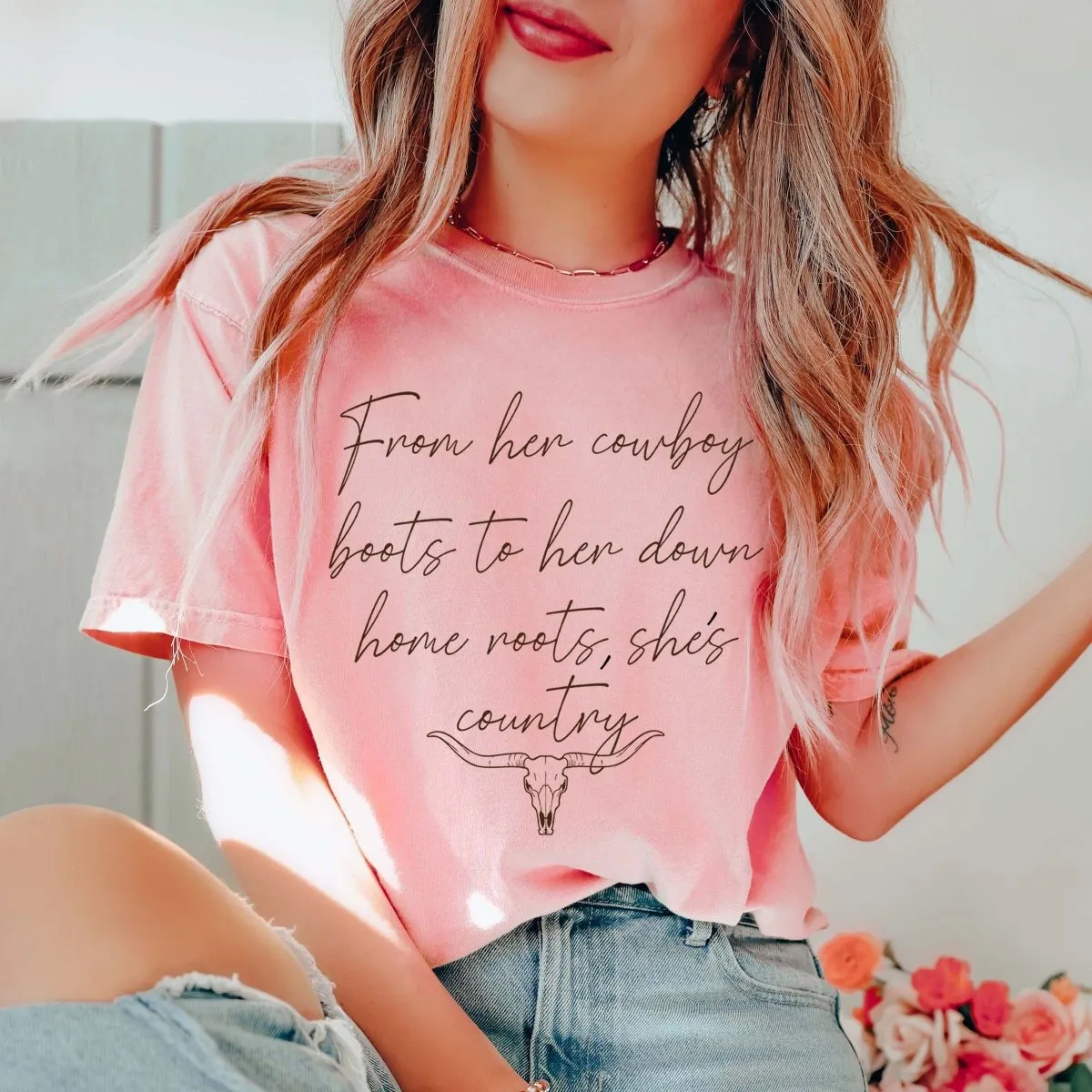 From Her Cowboy Boots Wholesale Tee - Fast Shipping