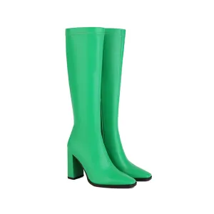 Gala Green Knee High Boots
