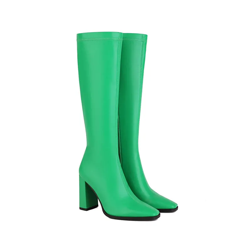 Gala Green Knee High Boots