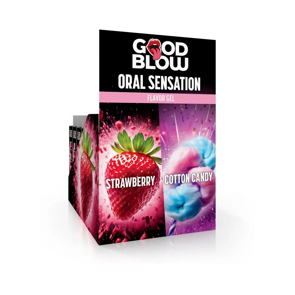 Good Blow Oral Sensation Gel Strawberry/Cotton Candy POP Display