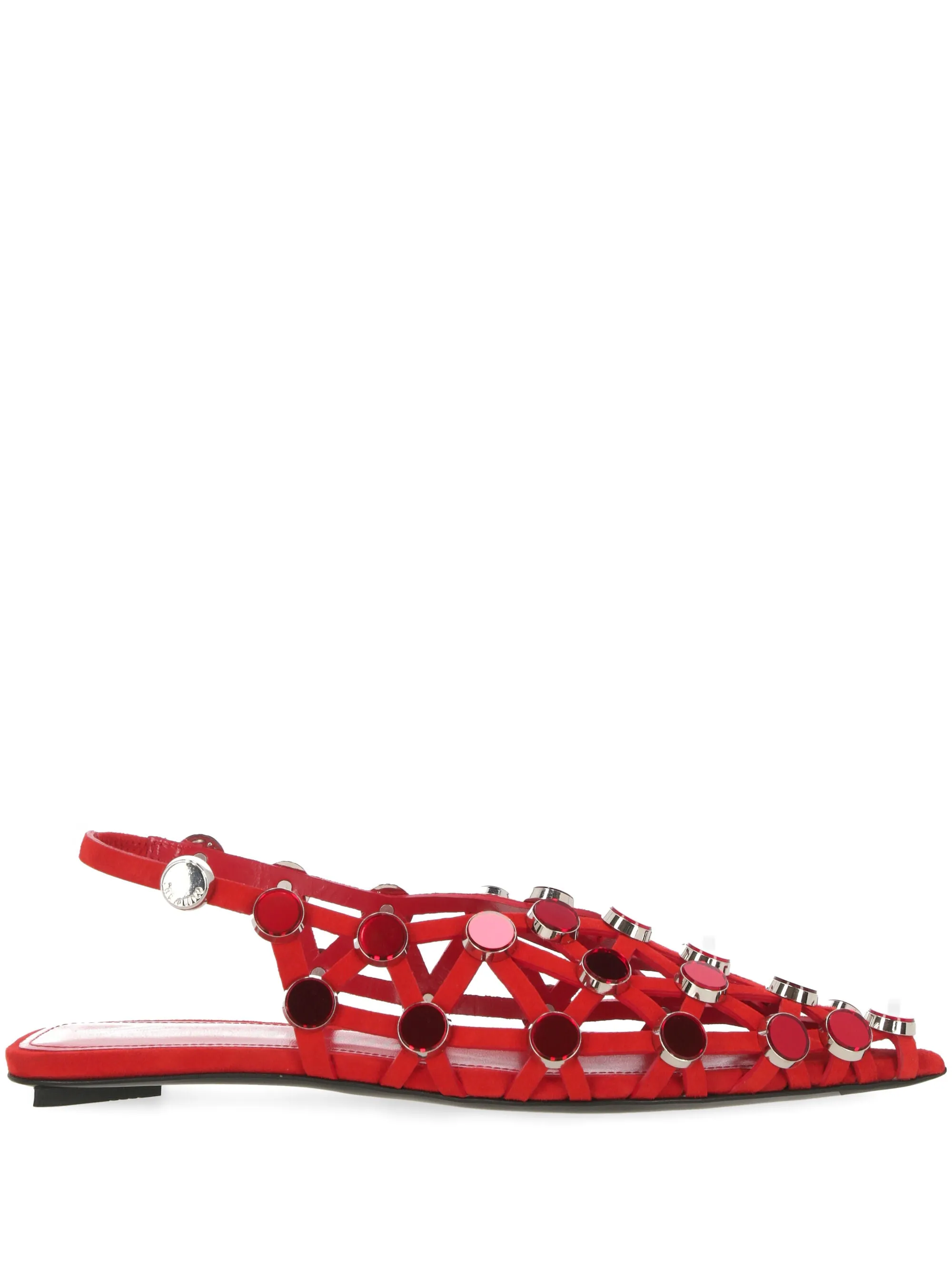 Grid ballet flats