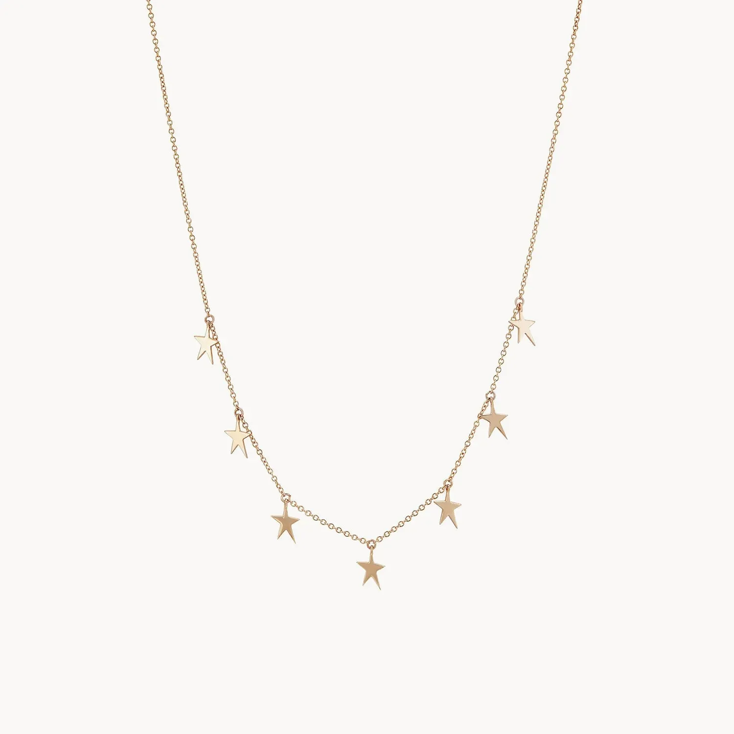 Guidance multi star necklace - 14k yellow gold